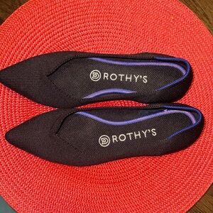 Rothy's Black and Purple Women's Flats